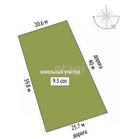 Продается участок, 9,33 сот.