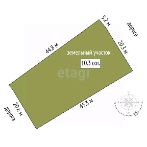 Продается участок, 10,3 сот.