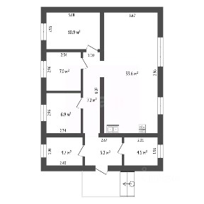 Продается 1-этажный дом, 88 м²