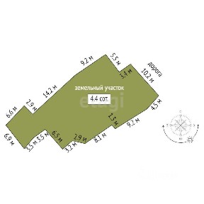 Продается участок, 4,4 сот.