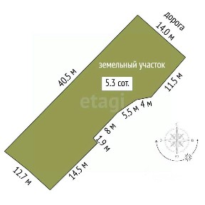 Продается участок, 5,27 сот.