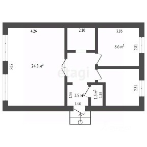 Продается 1-этажный дом, 65 м²