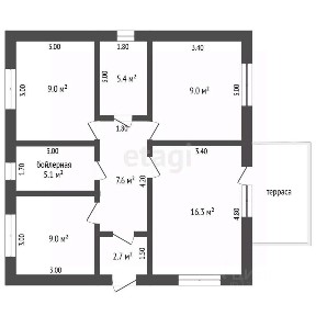 Продается 1-этажный дом, 66,5 м²