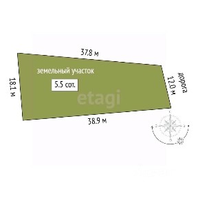 Продается участок, 5,53 сот.