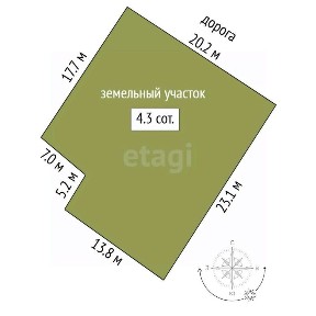 Продается 1-этажный дом, 100 м²