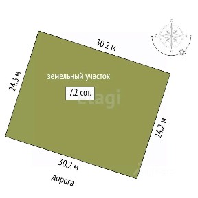 Продается участок, 7,2 сот.