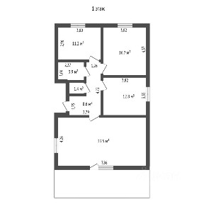 Продается 1-этажный коттедж, 95,1 м²