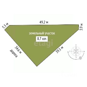 Продается участок, 8,7 сот.