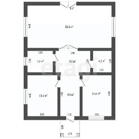 Продается 1-этажный дом, 96,8 м²