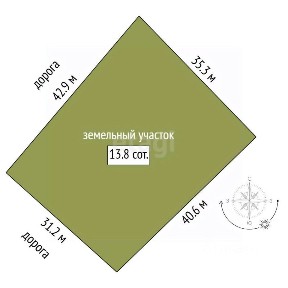 Продается участок, 13,75 сот.