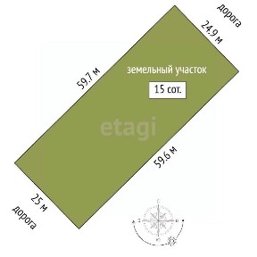 Продается участок, 15 сот.