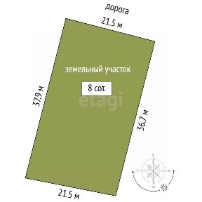 Продается участок, 8 сот.