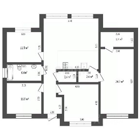 Продается 1-этажный дом, 125,7 м²