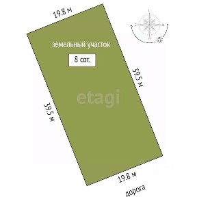 Продается участок, 8 сот.