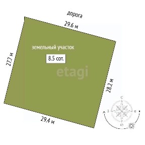 Продается участок, 8,49 сот.