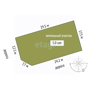 Продается участок, 5 сот.