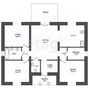 Продается 1-этажный дом, 110,5 м²