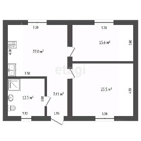 Продается 1-этажный дом, 87,8 м²