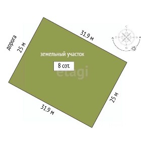 Продается участок, 8 сот.