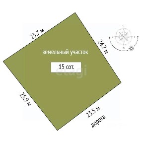Продается участок, 15 сот.