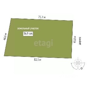 Продается участок, 36,9 сот.