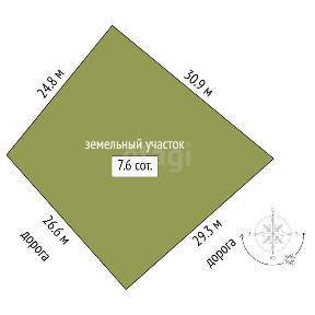 Продается участок, 7,63 сот.