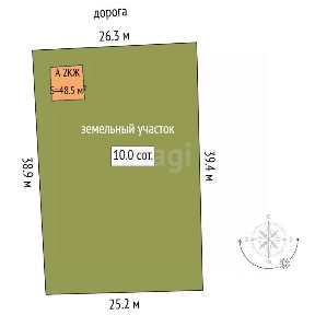 Продается 2-этажный дом, 48,5 м²