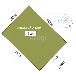 Продается участок, 9 сот.