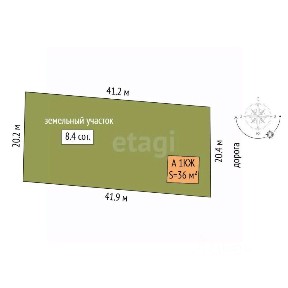 Продается 1-этажный дом, 36 м²