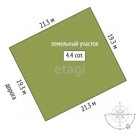 Продается участок, 4,4 сот.