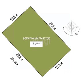 Продается участок, 6 сот.