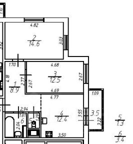 Сдается 2-комн. квартира, 53,1 м²