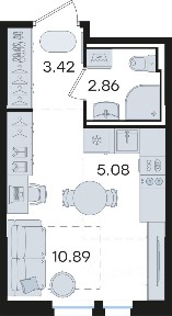 Продается студия, 22,25 м²