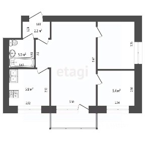 Продается 3-комн. квартира, 45,2 м²