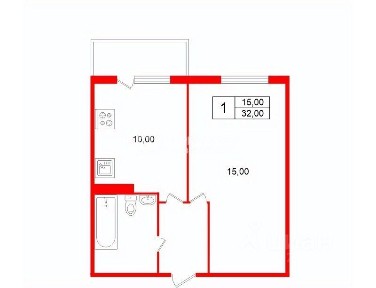 Сдается 1-комн. квартира, 32 м²