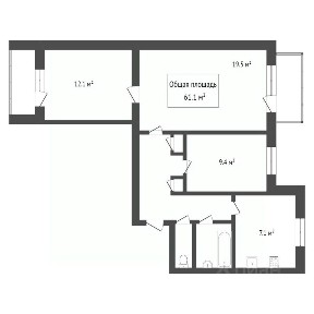 Продается 3-комн. квартира, 61,9 м²