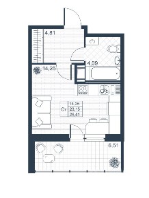 Сдается студия, 26,5 м²
