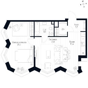 Продается 2-комн. квартира, 57,2 м²