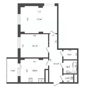 Продается 2-комн. квартира, 76,1 м²