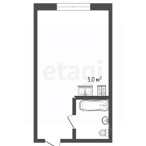 Продается студия, 18,6 м²