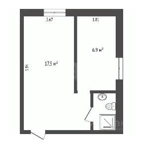 Продается студия, 26,3 м²