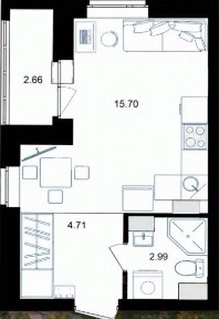 Продается студия, 24,73 м²