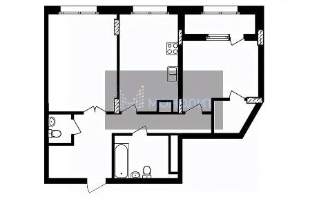 Продается 2-комн. квартира, 73,7 м²