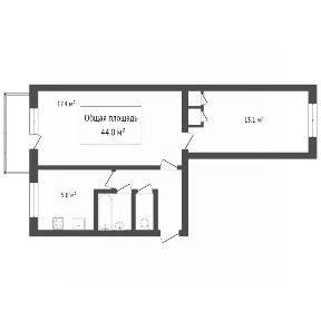 Продается 2-комн. квартира, 44,5 м²