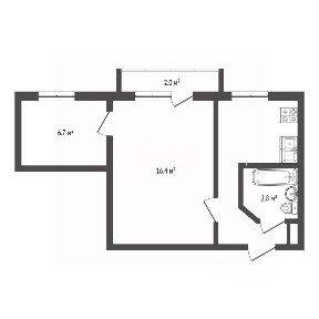 Продается 2-комн. квартира, 35,5 м²