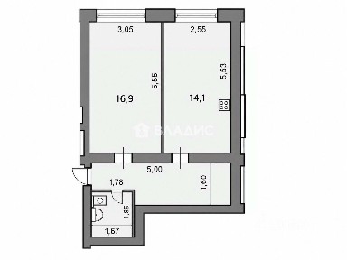 Продается 1-комн. квартира, 42,8 м²