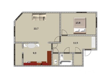 Сдается 2-комн. квартира, 66,7 м²