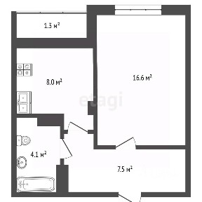 Продается 1-комн. квартира, 36,2 м²
