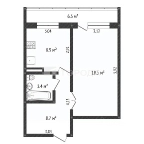 Продается 1-комн. квартира, 42,35 м²