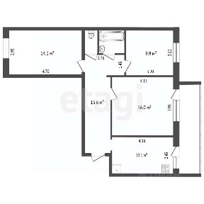 Продается 3-комн. квартира, 67,4 м²
